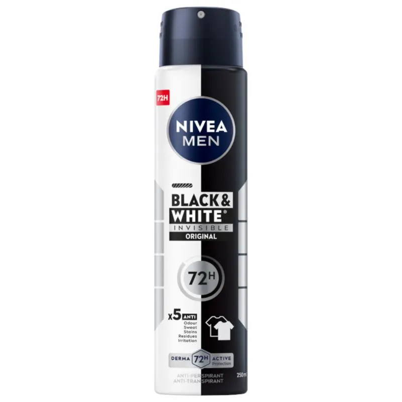 NIVEA MEN Black & White Invisible Antyperspirant Spray 250ml