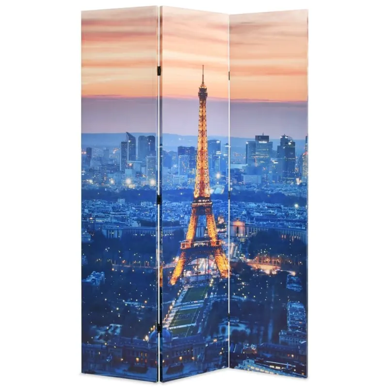 Składany parawan, 120x180 cm, motyw Paryża nocą