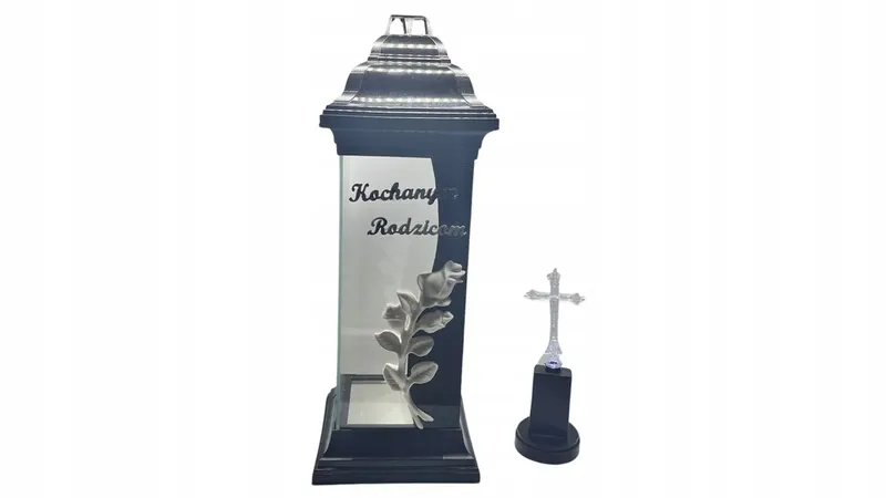 Kapliczka duża z napisem "Kochanym Rodzicom" + LED Krzyż