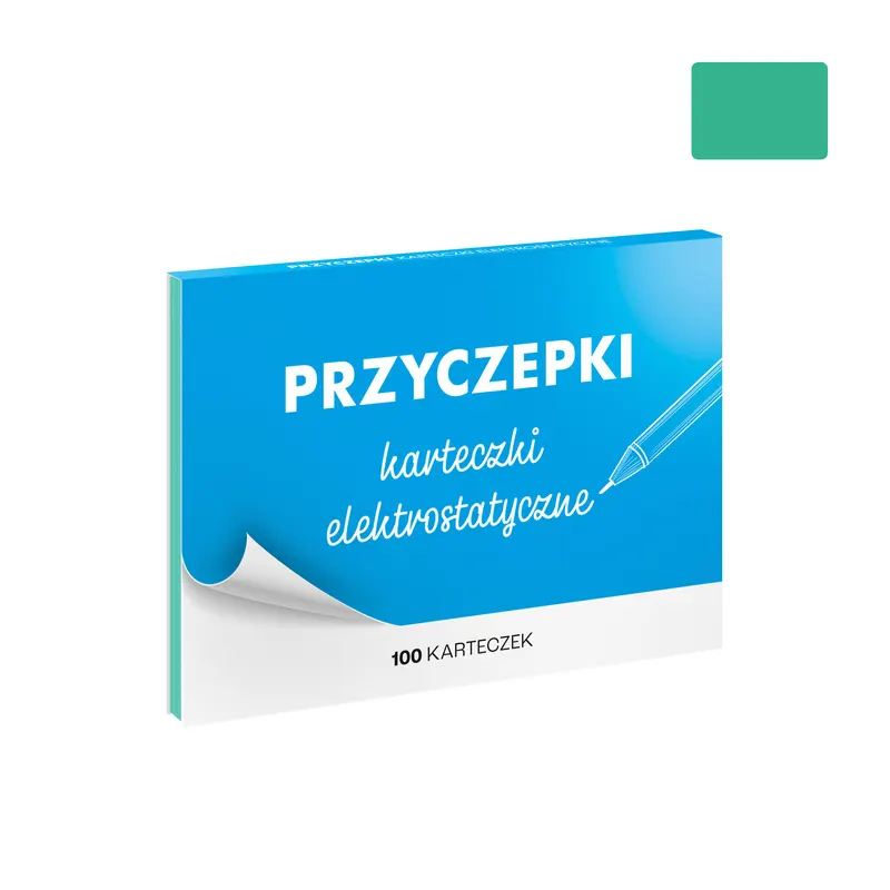 PRZYCZEPKI - turkusowe karteczki elektrostatyczne