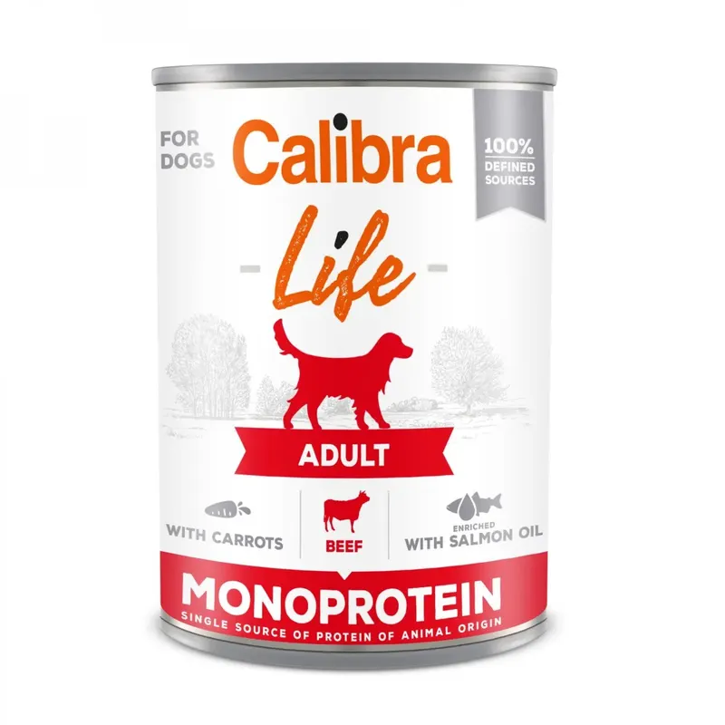 CALIBRA Adult Mono Beef with carrots - mokra karma dla psa - 400g