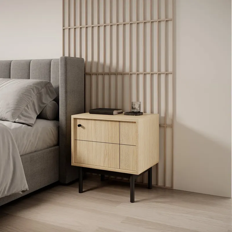 Szafka nocna JAPANDI w kolorze dąb artea 53,5x39x56,5 cm