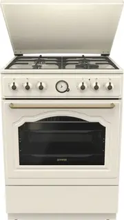 Kuchnia Gorenje GKS6C71CLI gazowo elektryczna 60cm 71L AirFry kremowa Retro