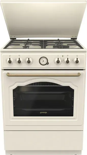 Kuchnia Gorenje GKS6C71CLI gazowo elektryczna 60cm 71L AirFry kremowa Retro