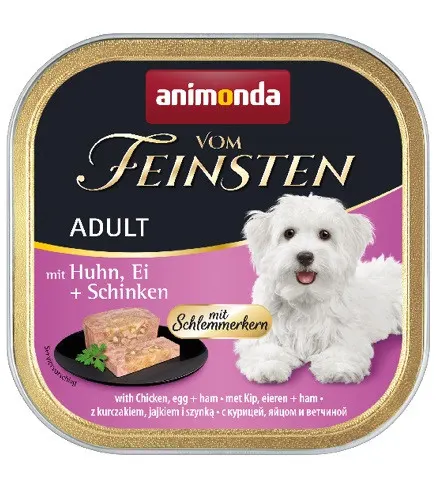 ANIMONDA Vom Feinsten Adult Classic kurczak, jajko i szynka - mokra karma dla psa - 150 g