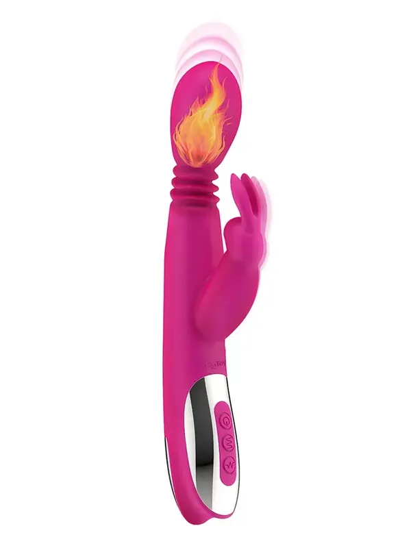 Heating Thrusting Vibrator Pink