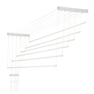Suszarka sufitowa na pranie Torp, 6 prętów, 160 cm, biała