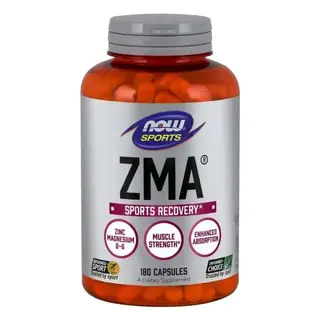 NOW FOODS ZMA - Cynk, Magnez i Witamina B6 (180 kaps.)