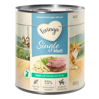 Feringa Single Meat Menu, 6 x 800 g - Królik z pasternakiem i kocimiętką
