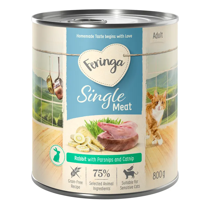 Feringa Single Meat Menu, 6 x 800 g - Królik z pasternakiem i kocimiętką