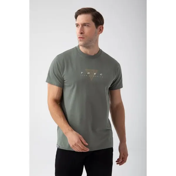 Zielony T-shirt męski TW BASIC TSHIRT 180 M GREEN - XL