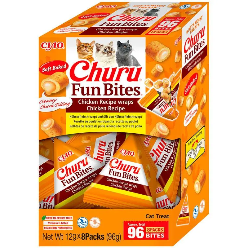 INABA Churu Fun Bites Kurczak - przysmak dla kota - 8x12g