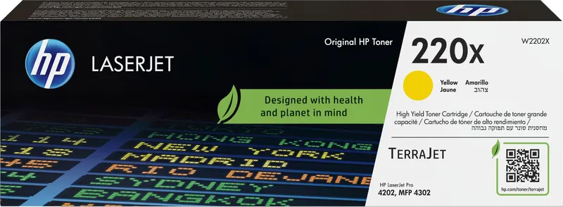 Oryginalny wkład z żółtym tonerem HP 220X LaserJet