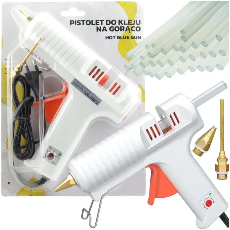 PISTOLET DO KLEJU NA GORĄCO 150W DO KLEJENIA KLEJARKA + WKŁADY 11mm x 300mm