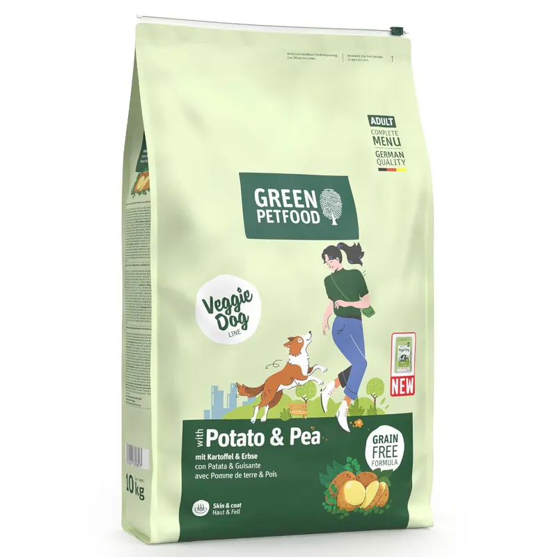 Green Petfood, ziemniaki i groszek - 10 kg