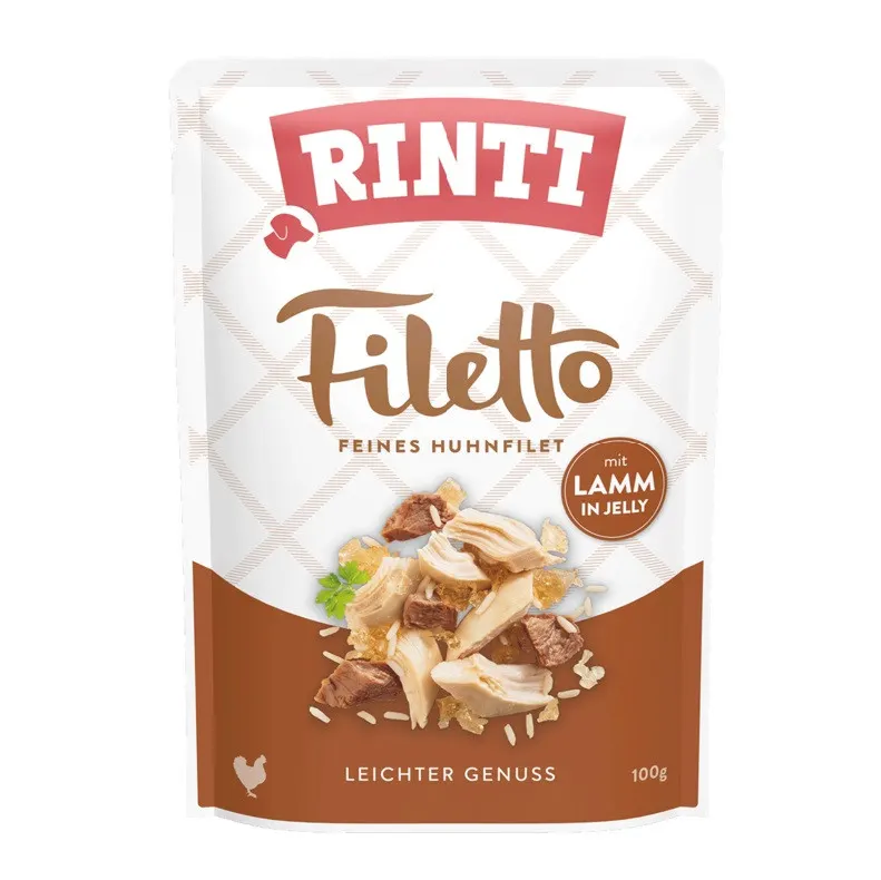 RINTI Filetto Filet z kurczaka z jagnięciną - mokra karma dla psa - 100g