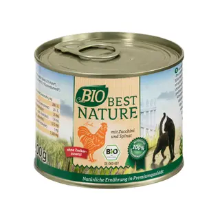 Best Nature Cats Bio, kurczak i cukinia - 6 x 200 g