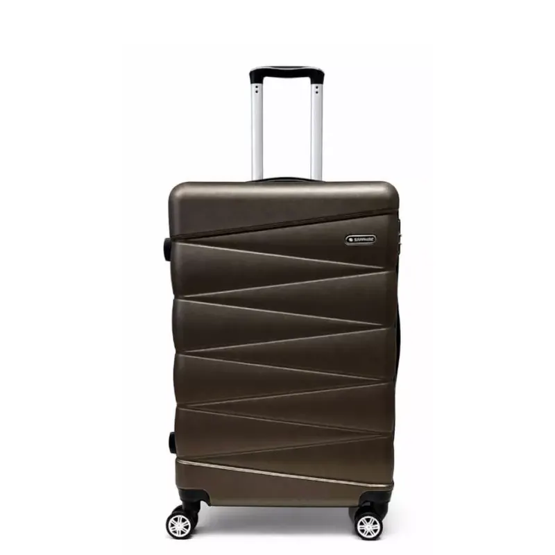 Walizka na kółkach Sapphire ST-2240 brązowa - średnia M DUO
