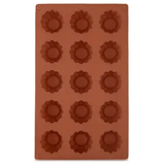 Forma do ciastek silikonowa brązowa kwiatek 28x17x2,8 cm