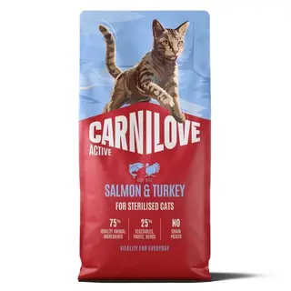 CARNILOVE Active Cat Salmon&Turkey Sterilised - sucha karma dla kota - 6kg