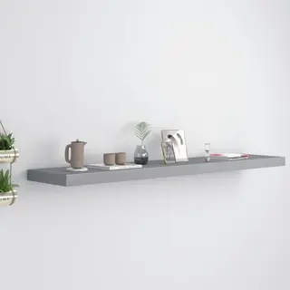 Półka ścienna, szara, 120x23,5x3,8 cm, MDF