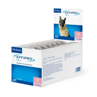 VIRBAC Effipro L (20-40 kg) - krople na pchły i kleszcze dla psa - 24szt.