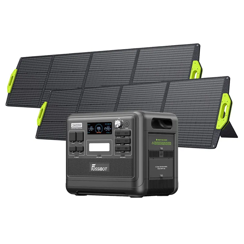 FOSSiBOT F2400 przenośna stacja zasilania 2 x panel słoneczny SP200