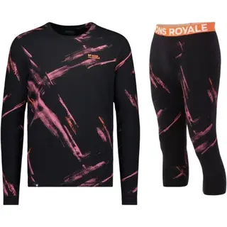 Mons Royale Cascade Merino Base Layer Long Sleeve Zestaw, panie, airbrush