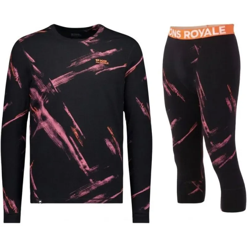 Mons Royale Cascade Merino Base Layer Long Sleeve Zestaw, panie, airbrush