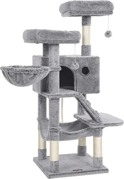 DRAPAK WYSOKI 135 CM WIELOPOZIOMOWY DOMEK WIEŻA HAMAK DLA KOTA PLATFORMA