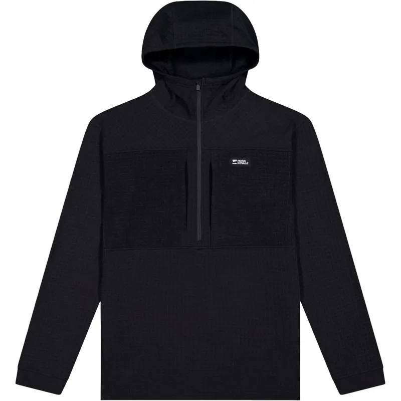 Mons Royale Offgrid Merino Fleece 1/2 Zip Long Sleeve, bluza polarowa, męska, czarna