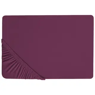 Prześcieradło z gumką janbu bawełna 200x200 cm burgundowy