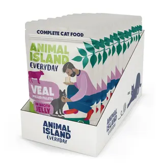 ANIMAL ISLAND Everyday Jelly Cielęcina Box - mokra karma dla kota - 12 x 85g
