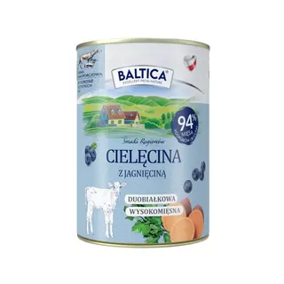BALTICA Smaki regionów Cielęcina z jagnięciną - mokra karma dla psa - 400g