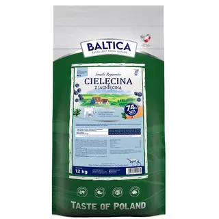 BALTICA Smaki regionów Cielęcina z jagnięciną M/L - sucha karma dla psa - 12kg