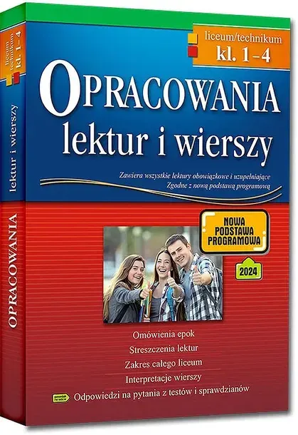 OPRACOWANIA LEKTUR I WIERSZY. LICEUM/TECHNIKUM. KLASY 1-4 - Opracowanie zbiorowe