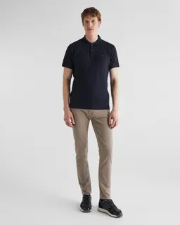 Gant Polo Męskie Z Krótkim Rękawem Regular Fit Czarne