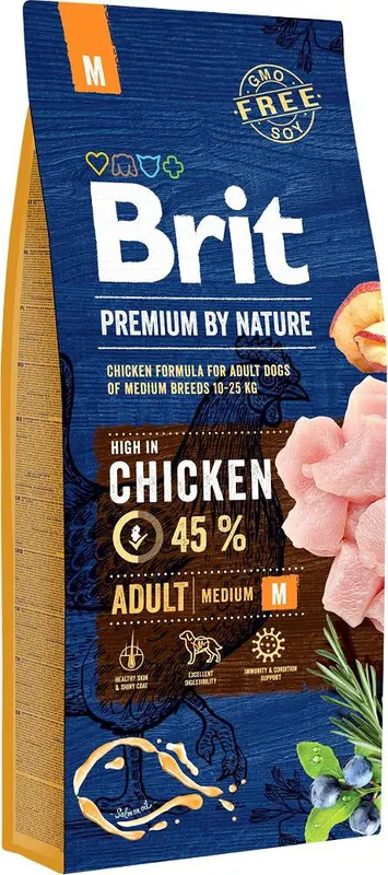 BRIT Premium by Nature Adult M - sucha karma dla psa - 15kg