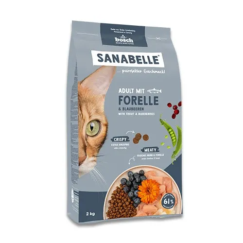 BOSCH Sanabelle Adult Pstrąg i jagody - sucha karma dla kota - 2kg
