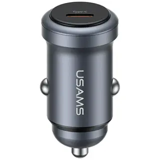 USAMS Ładowarka samochodowa 30W PD Aluminium CC321
