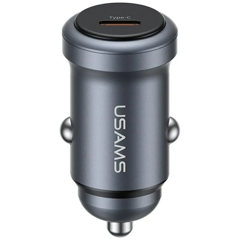 USAMS Ładowarka samochodowa 30W PD Aluminium CC321