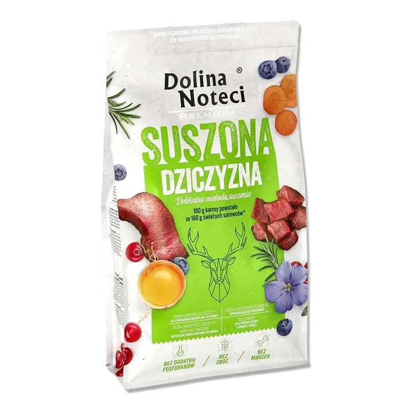 DOLINA NOTECI Premium Suszona dziczyzna - suszona karma dla psa - 9kg