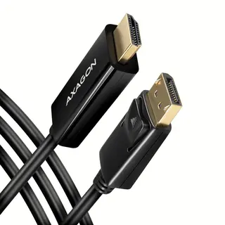 AXAGON RVD-HI14C2 Adapter aktywny DisplayPort -> HDMI 1.4, 4K/30Hz, kabel 1,8m
