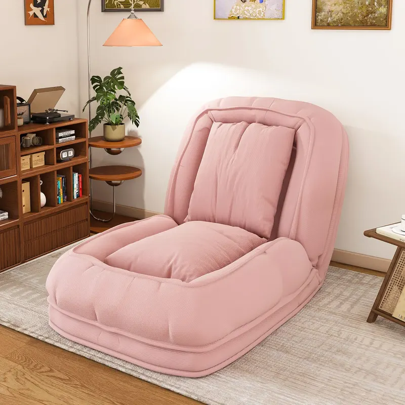 Składane ergonomiczne łóżko-sofa dla dorosłych i zwierząt domowych – 5-stopniowa regulacja (90°-180°) z 2 poduszkami, oszczędzająca miejsce wielofun..