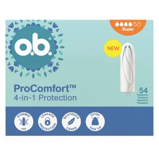 o.b. ProComfort 4w1 Tampony Super 54 Sztuki