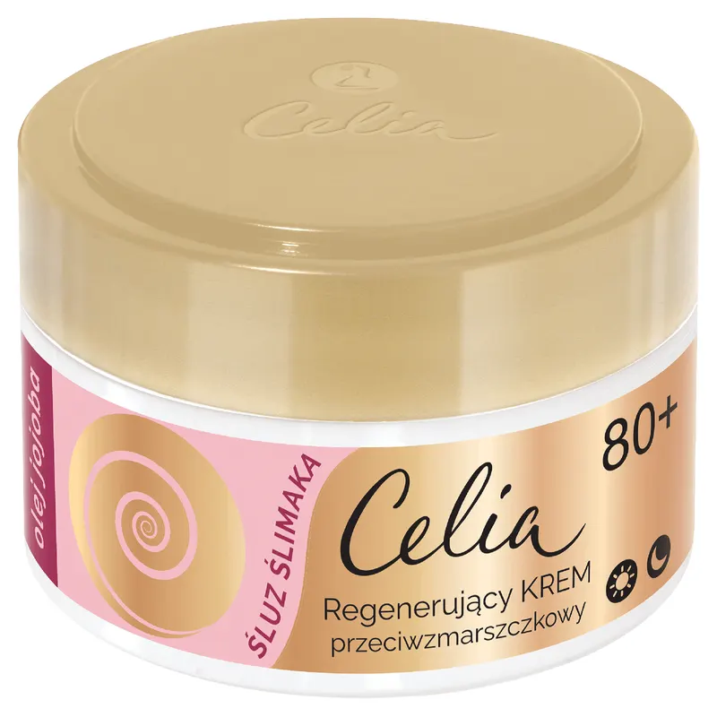Celia Śluz Ślimaka Regenerujący krem przeciwzmarszczkowy 80+ ze śluzem ślimaka i olejem jojoba 50 ml
