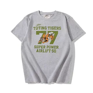 New American Military T-shirt 210g Letter Printed Amikage Round Neck Short Sleeved TEE Retro Casual Workwear T-shirt