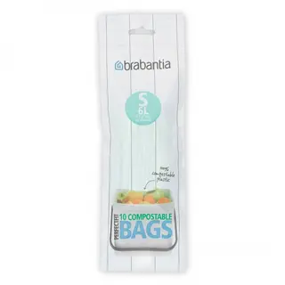 Worki na śmieci 10 szt do kompostowania 6l Brabantia Compostable Bags białe