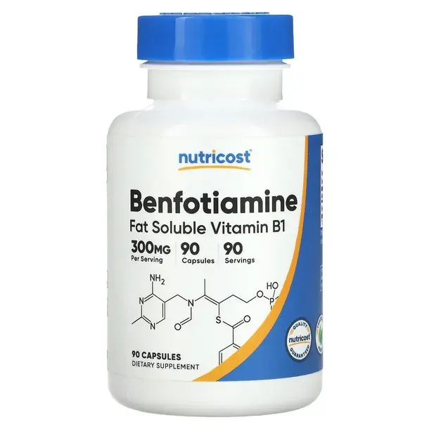 Nutricost, Benfotiamina, 300 mg, 90 kapsułek