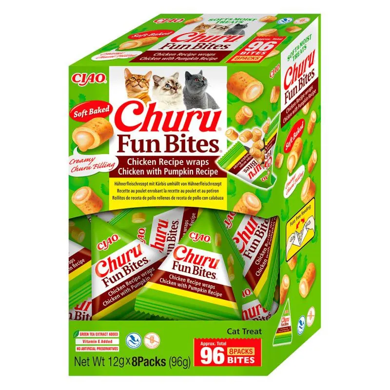 INABA Churu Fun Bites Kurczak i dynia - przysmak dla kota - 8x12g